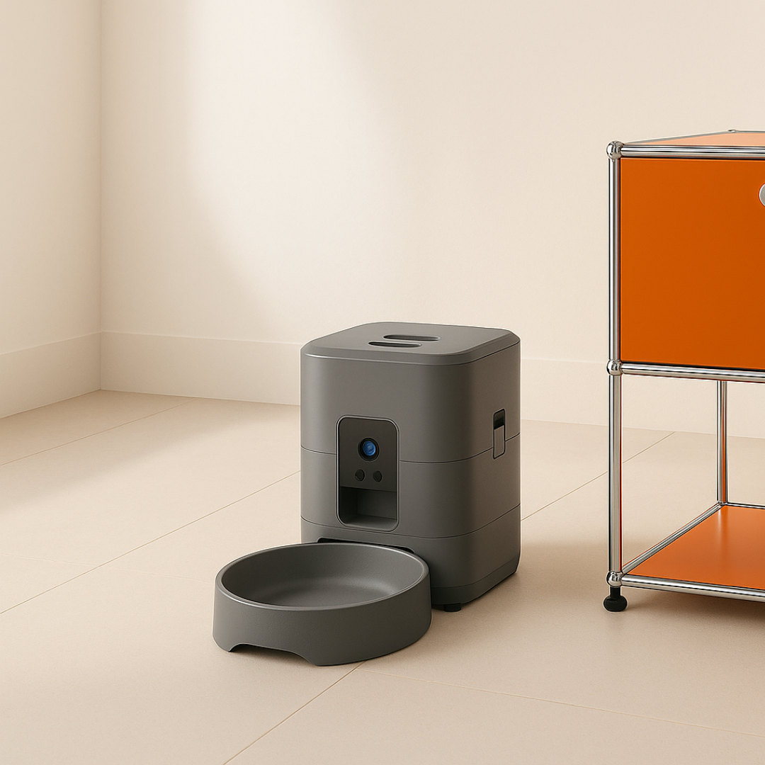 Pfoten-Schatz Automatischer Futterautomat mit Live-Kamera